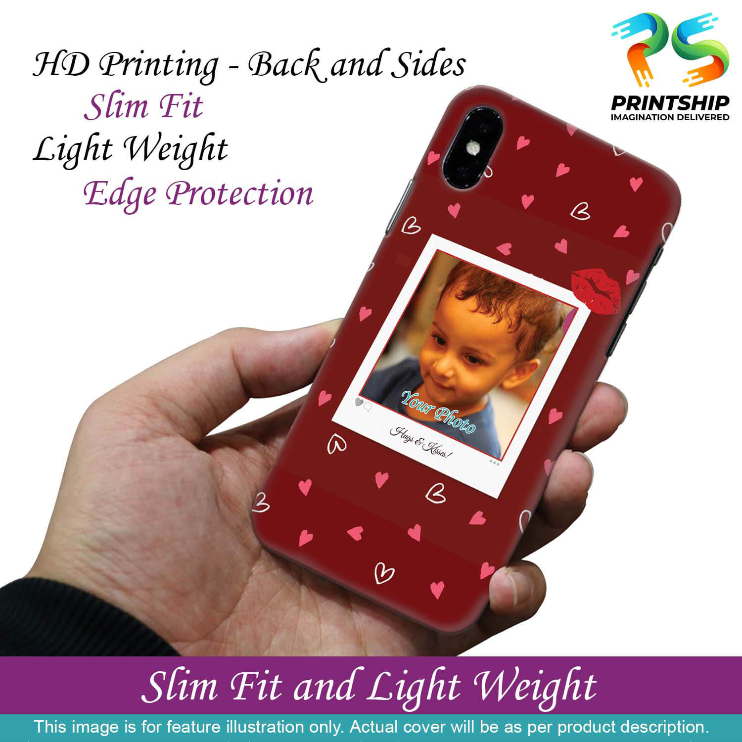 A0502-Hugs n Kisses Back Cover for Realme V13 5G