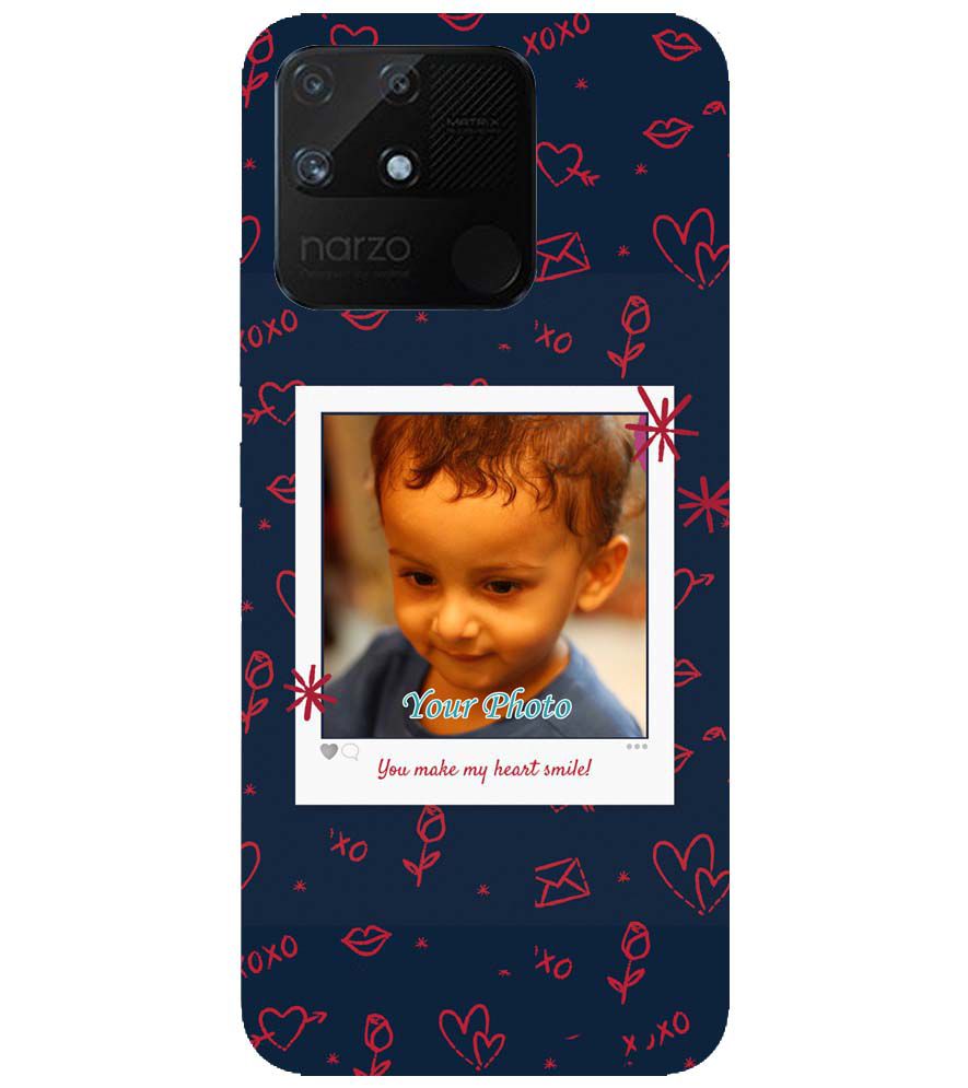 A0503-Heart Smiles Back Cover for Realme Narzo 50A