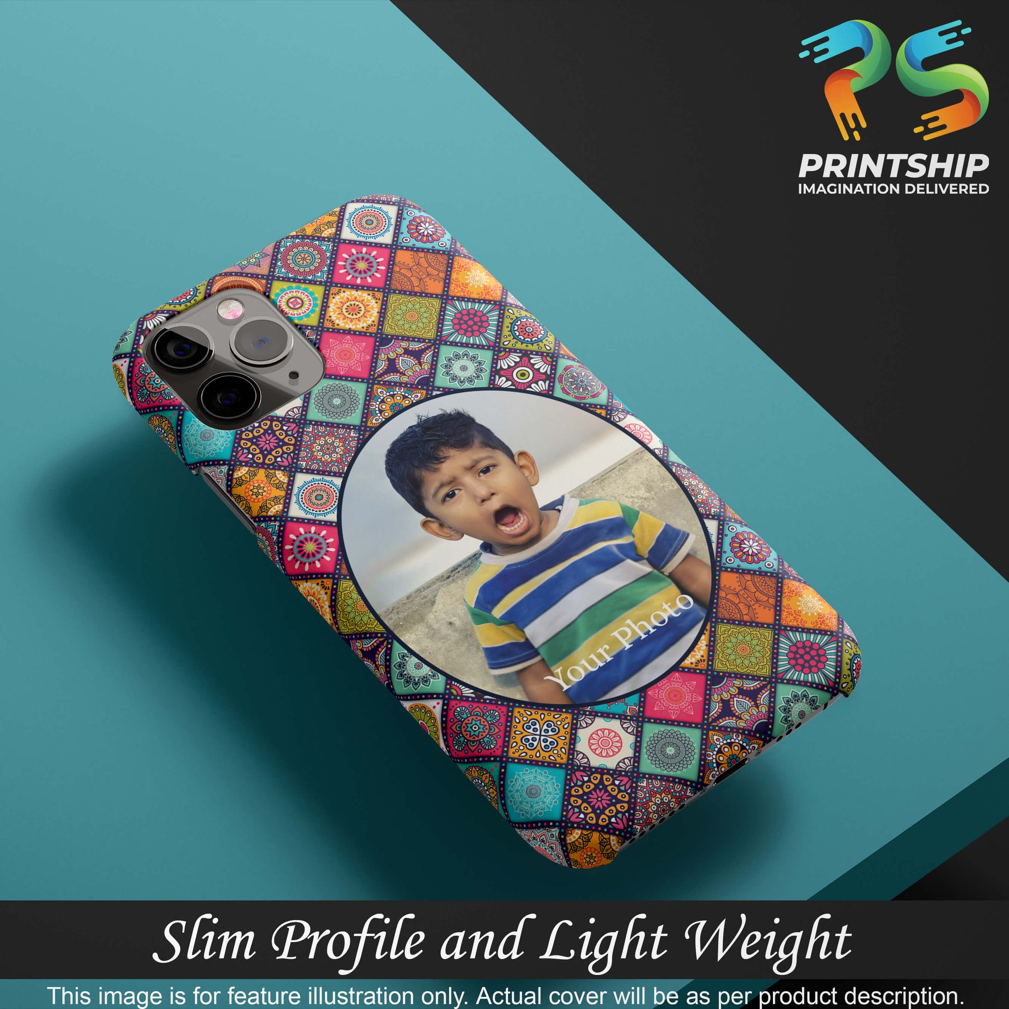 A0507-Mandala Photo Back Cover for Realme 7-Image4