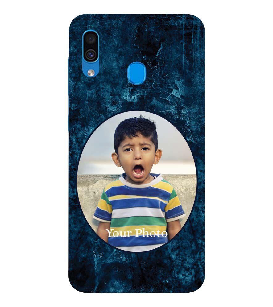 A0508-Photo on Blue Back Cover for Samsung Galaxy A20