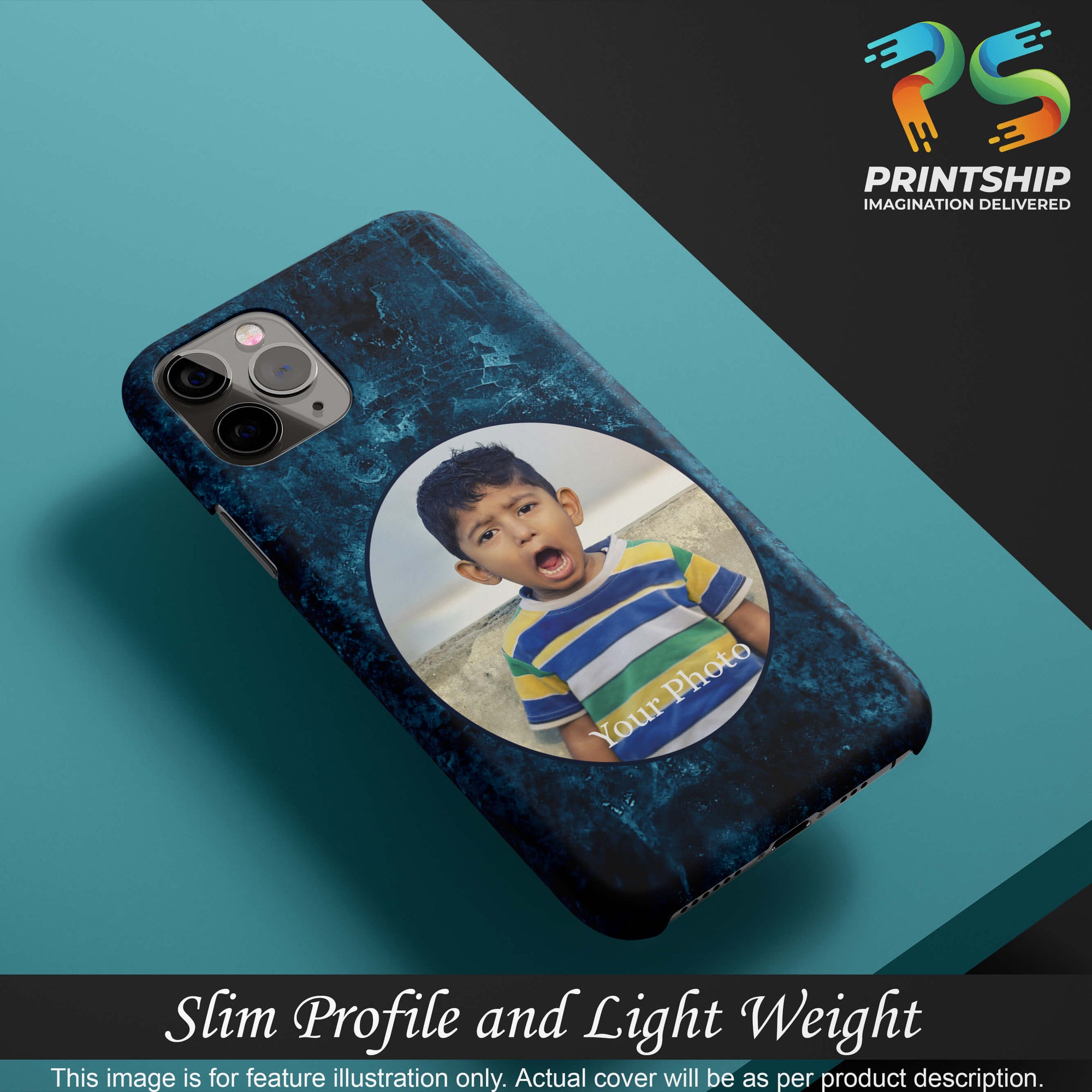 A0508-Photo on Blue Back Cover for Realme V13 5G-Image4