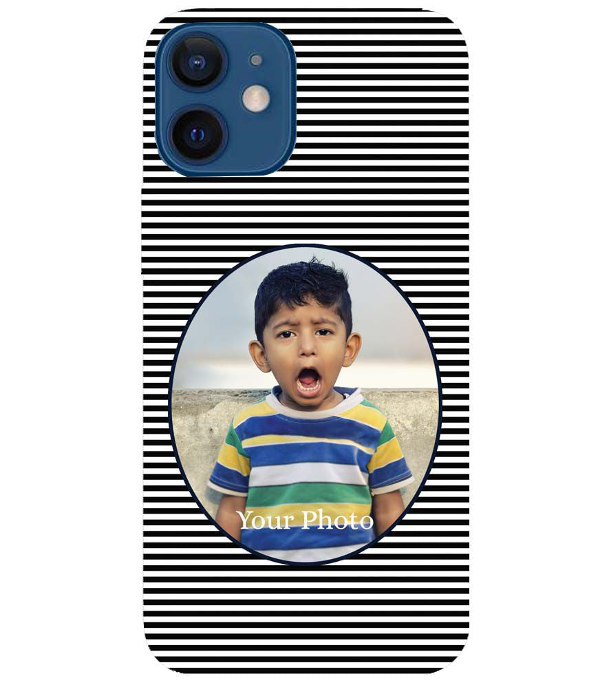 A0509-Stripes and Photo Back Cover for Apple iPhone 12 Mini