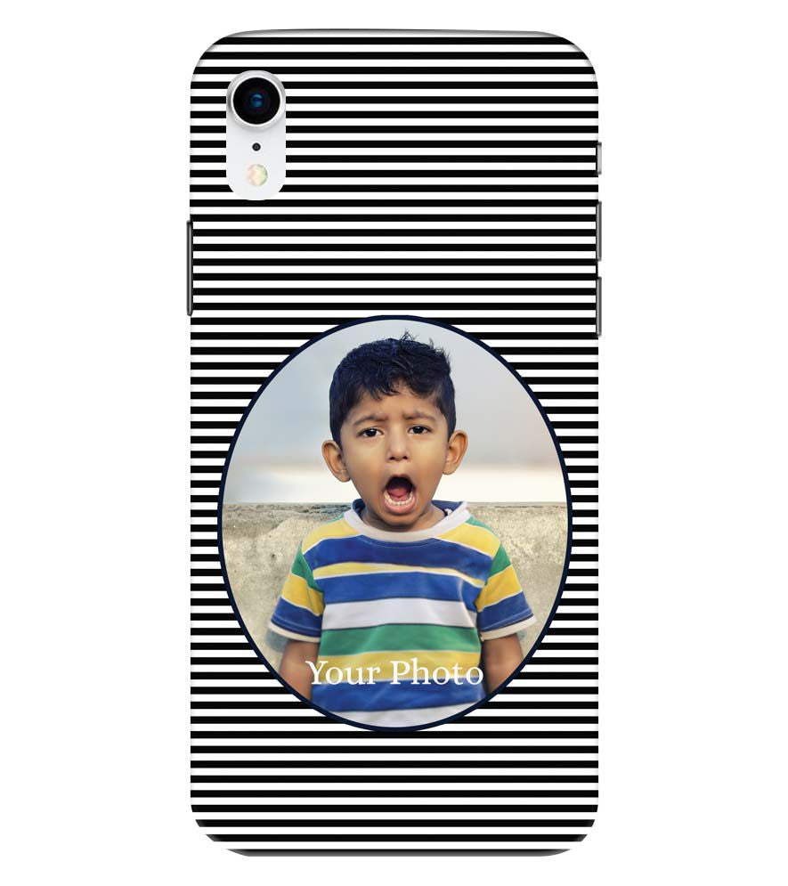 A0509-Stripes and Photo Back Cover for Apple iPhone XR