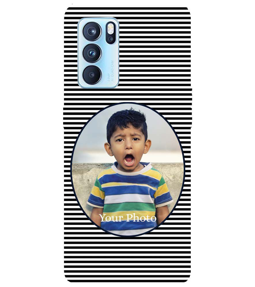 A0509-Stripes and Photo Back Cover for Oppo Reno6 5G