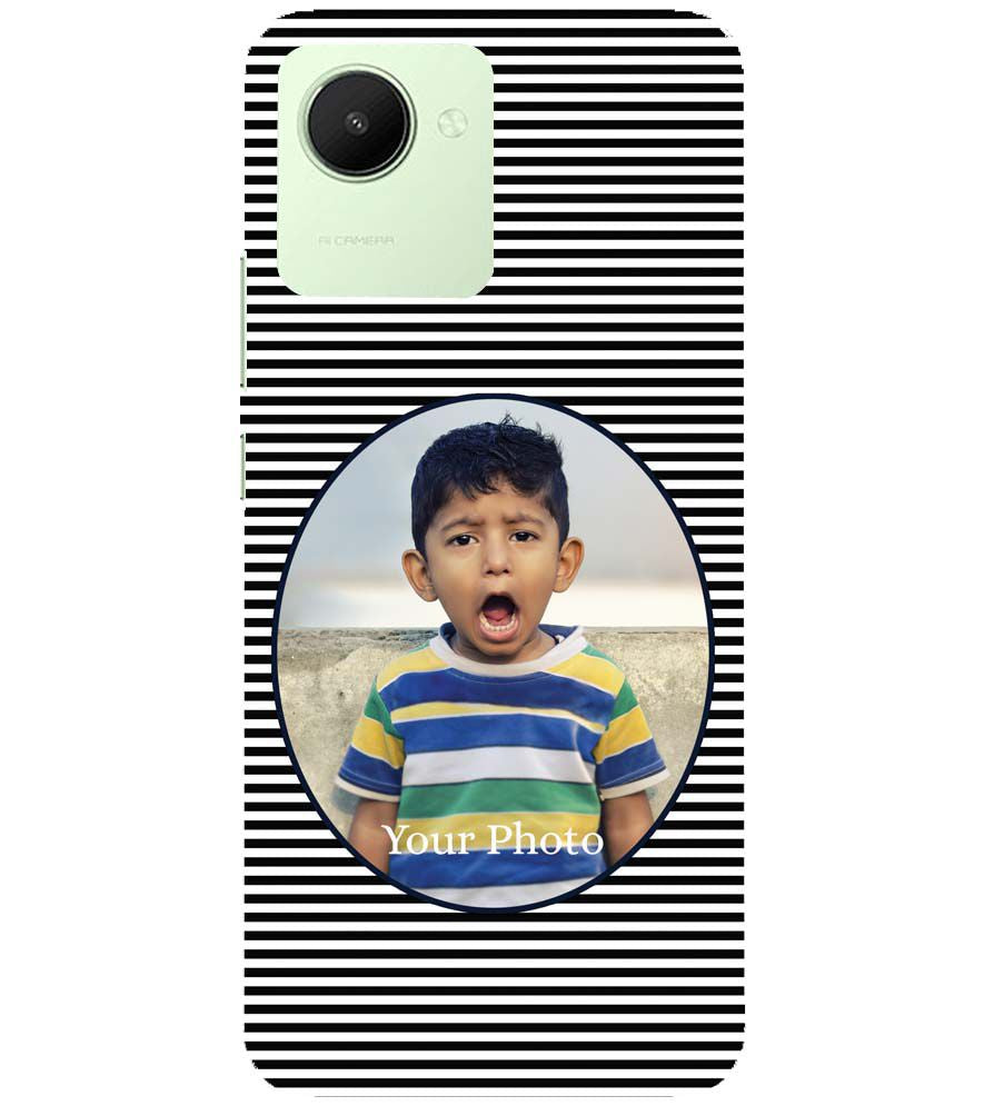 A0509-Stripes and Photo Back Cover for Realme C30