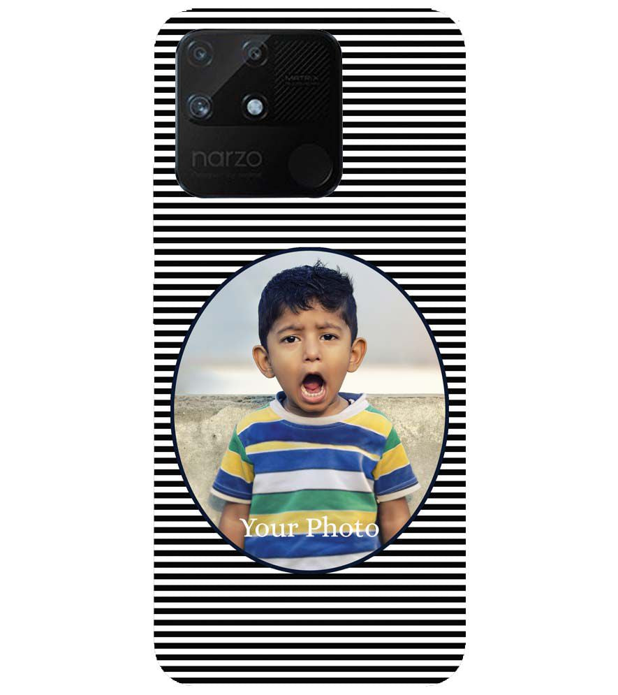 A0509-Stripes and Photo Back Cover for Realme Narzo 50A