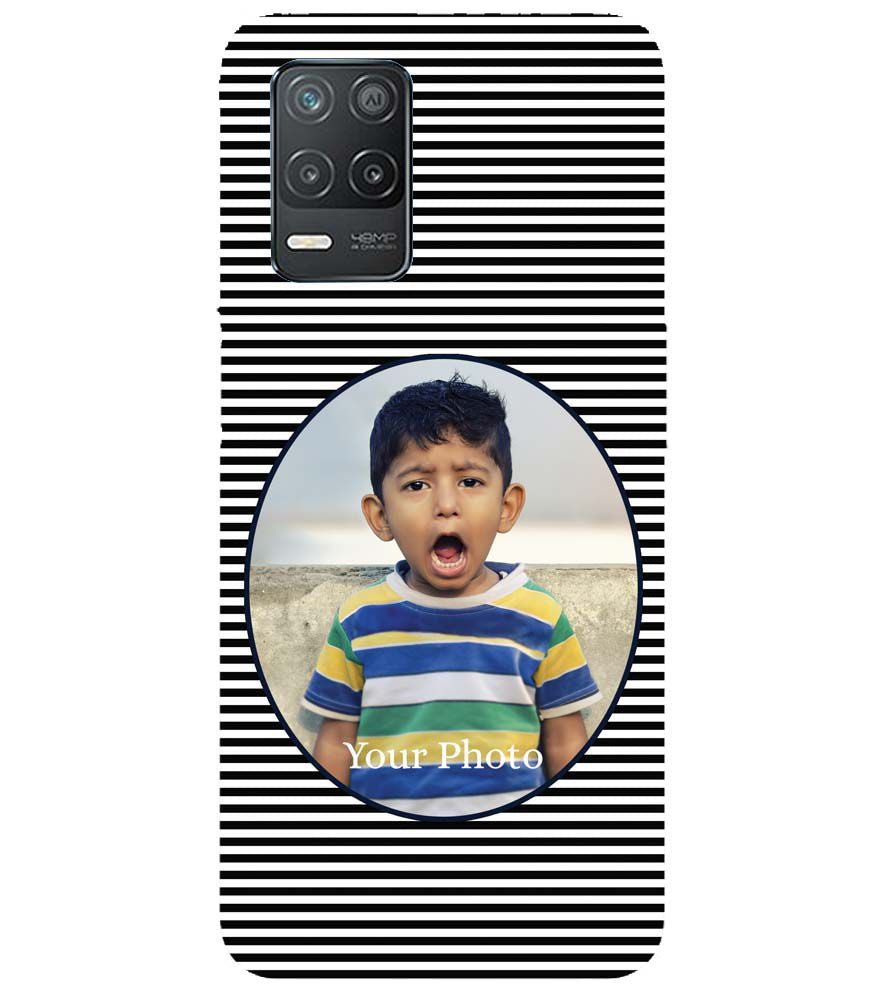 A0509-Stripes and Photo Back Cover for Realme V13 5G