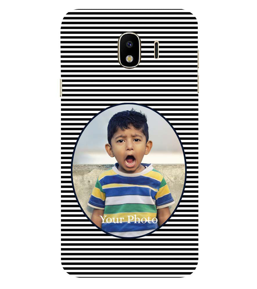 A0509-Stripes and Photo Back Cover for Samsung Galaxy J4 (2018)