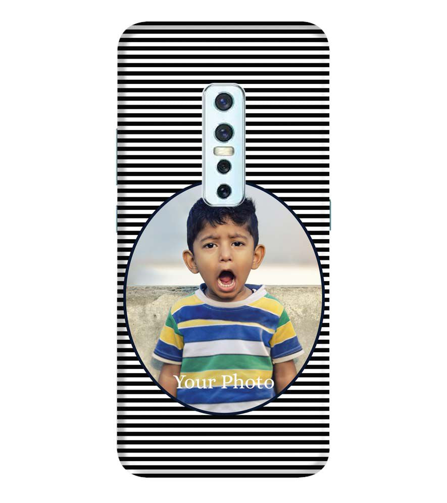 A0509-Stripes and Photo Back Cover for Vivo V17 Pro