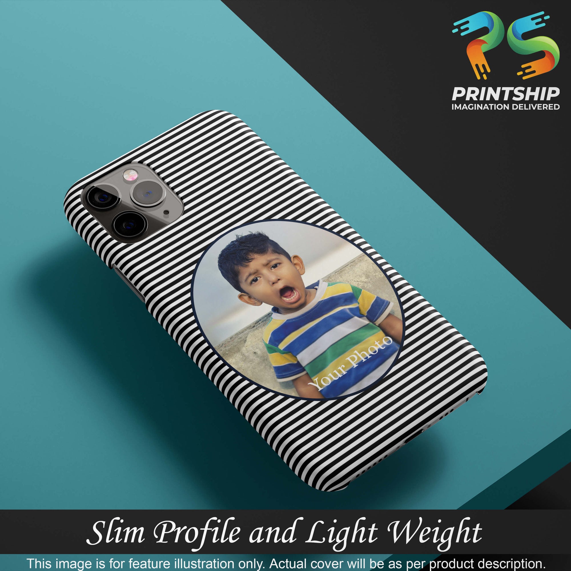 A0509-Stripes and Photo Back Cover for Apple iPhone 13 Pro-Image4