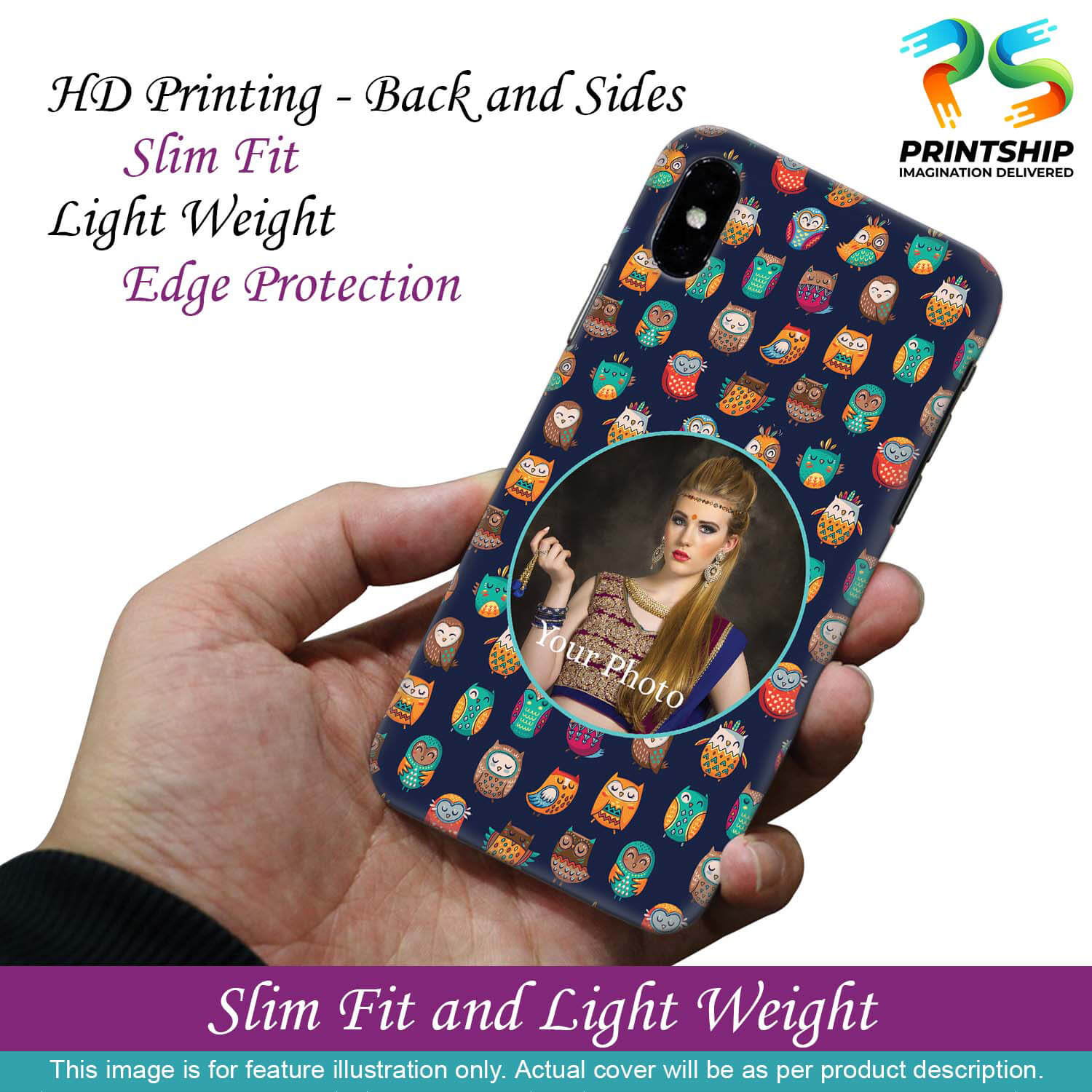 A0512-Owly Pattern Photo Back Cover for Realme 9 Pro