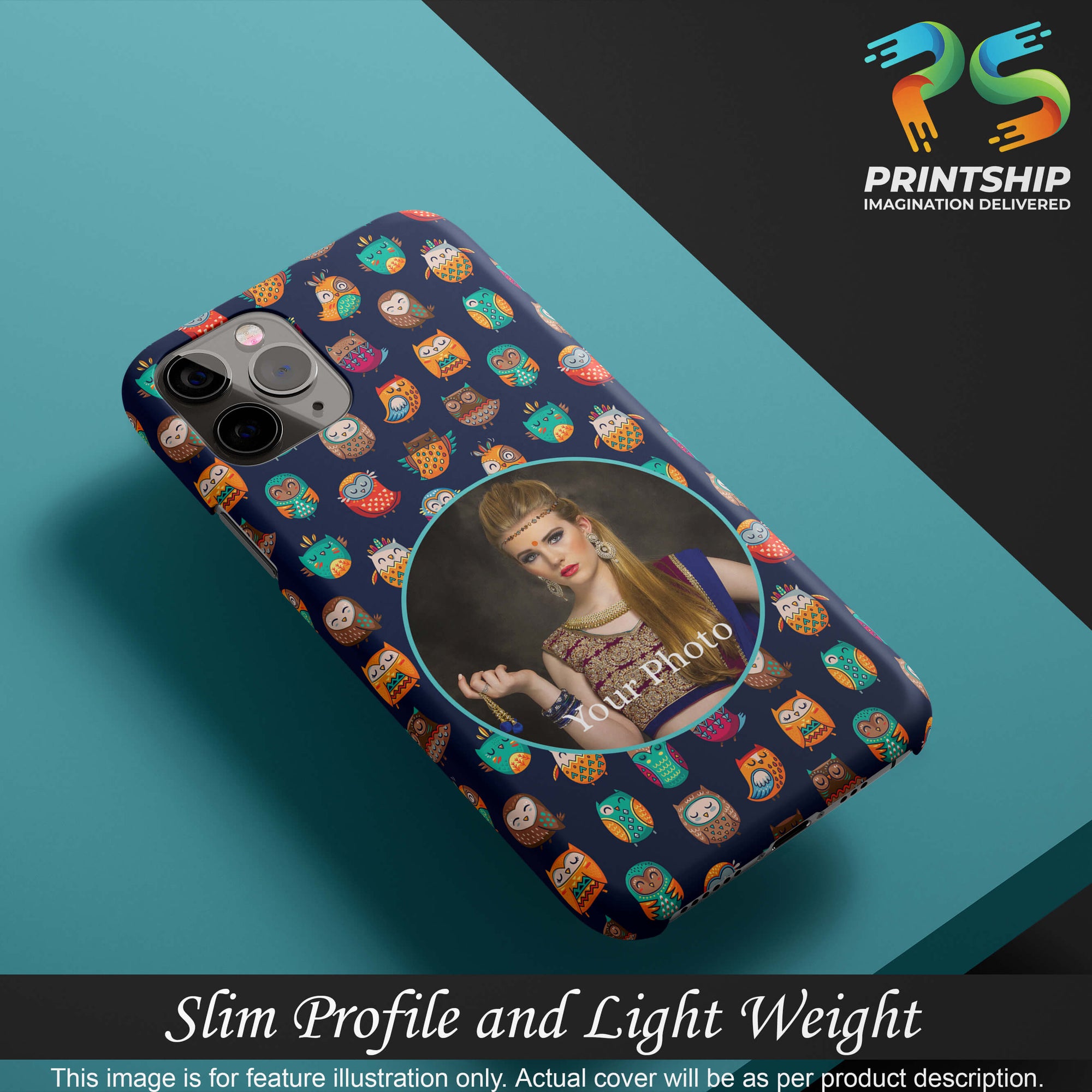 A0512-Owly Pattern Photo Back Cover for Realme 7 Pro-Image4