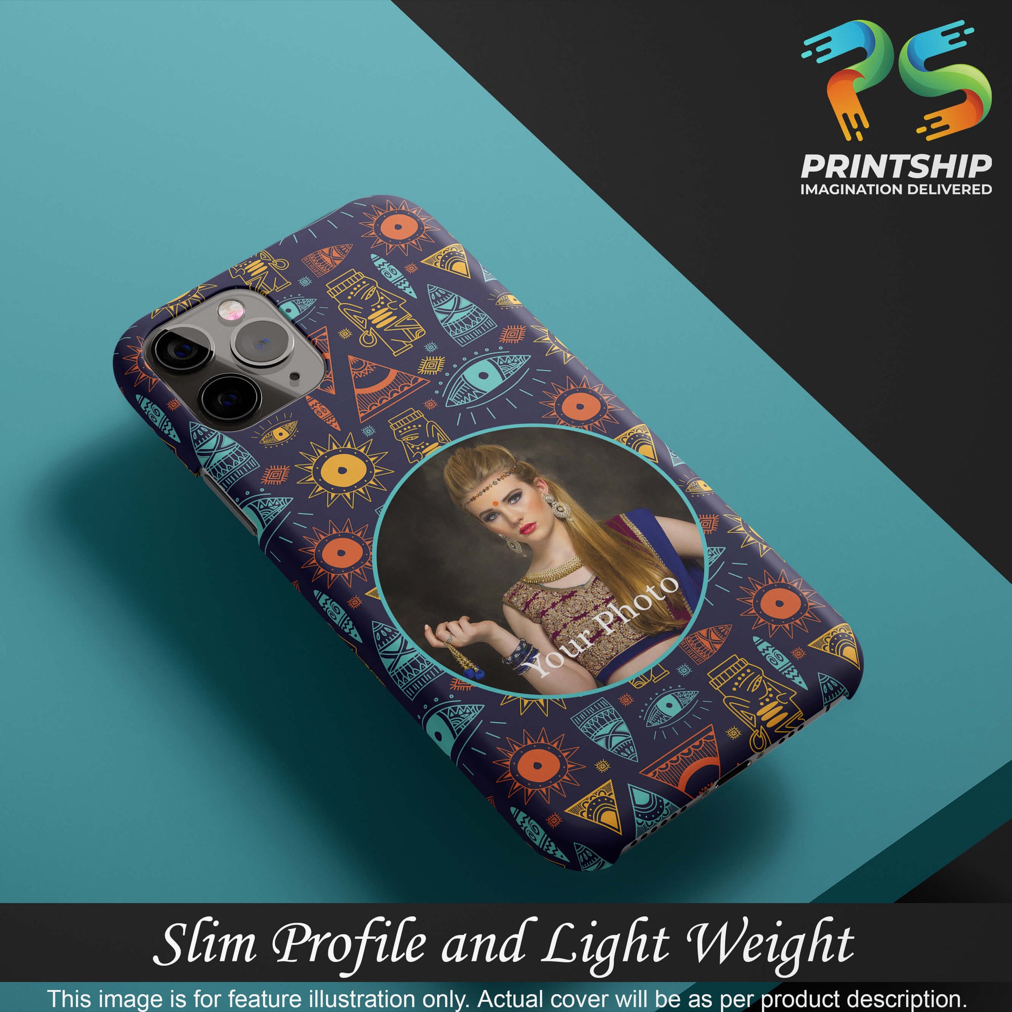 A0513-Traditional Pattern Photo Back Cover for Xiaomi Redmi Note 9-Image4