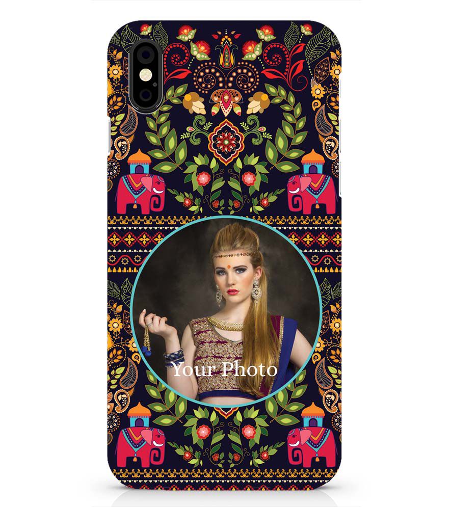 A0514-Mughal Pattern Photo Back Cover for Apple iPhone X