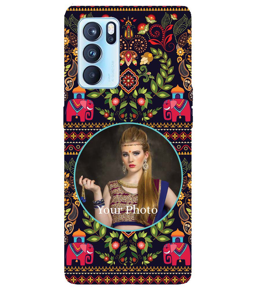 A0514-Mughal Pattern Photo Back Cover for Oppo Reno6 5G