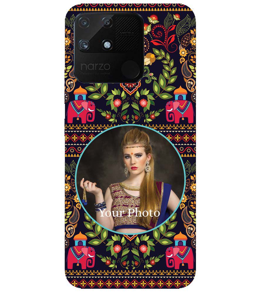 A0514-Mughal Pattern Photo Back Cover for Realme Narzo 50A