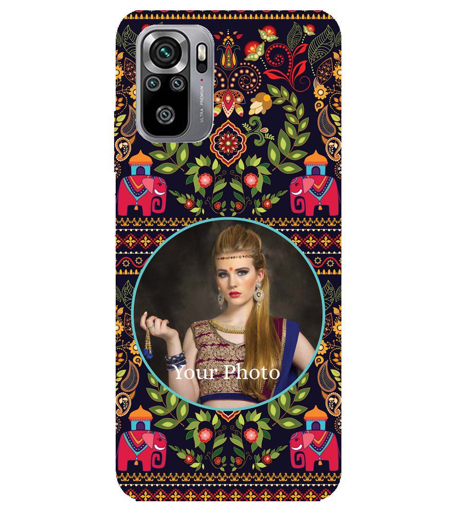 A0514-Mughal Pattern Photo Back Cover for Xiaomi Redmi Note 10