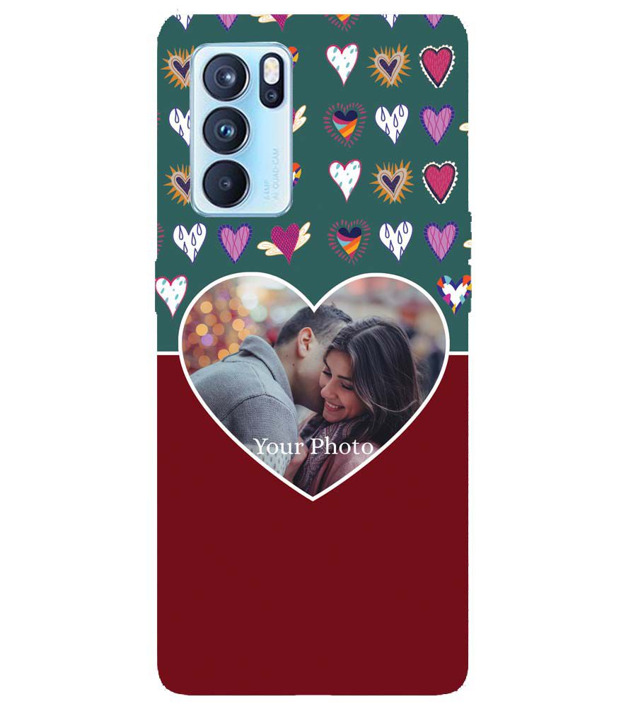 A0516-Hearts Photo Back Cover for Oppo Reno6 5G