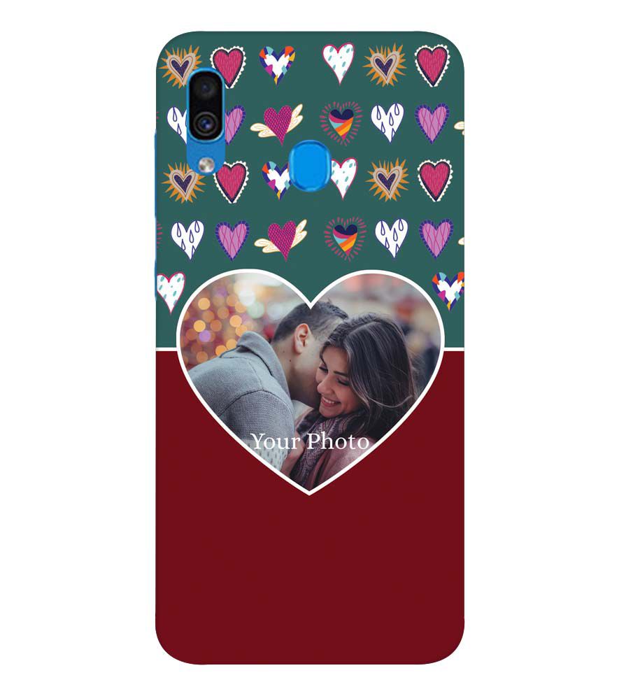 A0516-Hearts Photo Back Cover for Samsung Galaxy A20