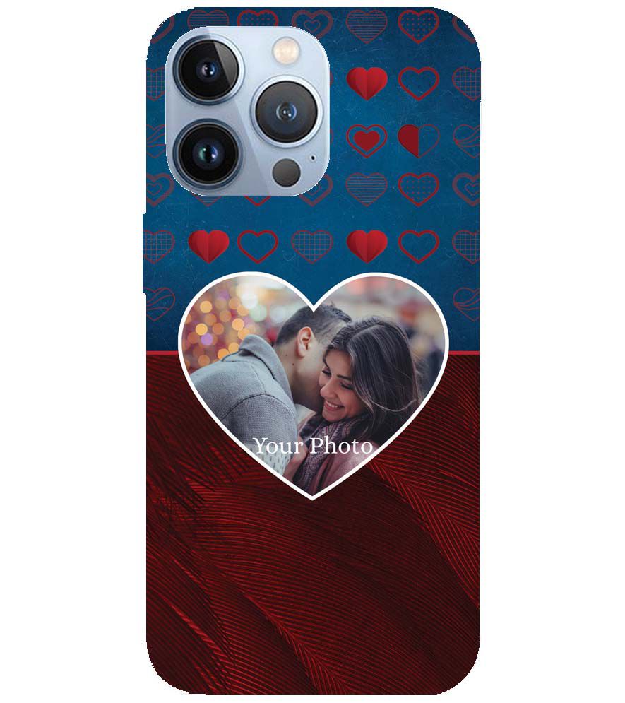 A0517-Blue Hearts Photo Back Cover for Apple iPhone 13 Pro