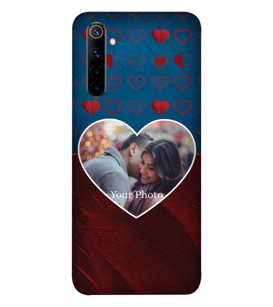 A0517-Blue Hearts Photo Back Cover for Realme 6S