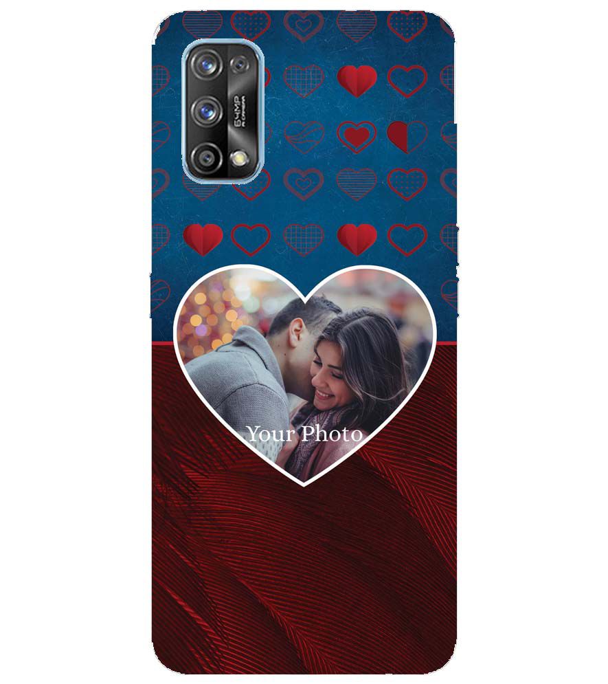 A0517-Blue Hearts Photo Back Cover for Realme 7 Pro