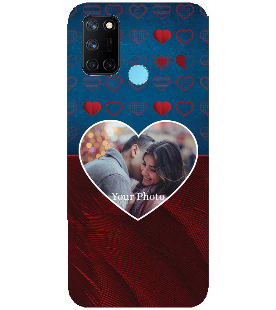 A0517-Blue Hearts Photo Back Cover for Realme C17