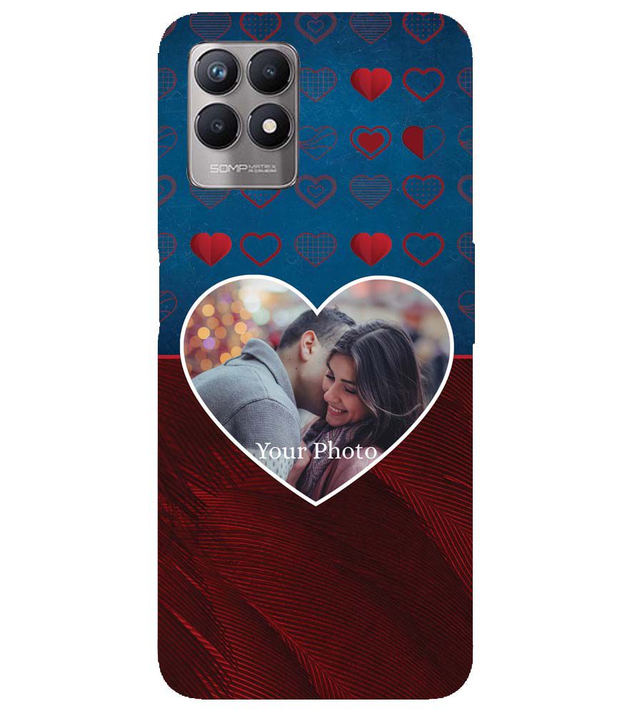 A0517-Blue Hearts Photo Back Cover for Realme Narzo 50