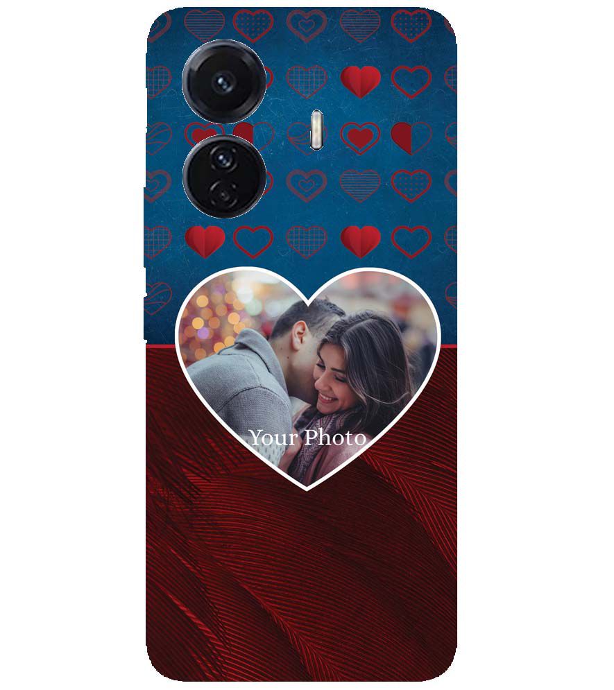 A0517-Blue Hearts Photo Back Cover for vivo T1 Pro