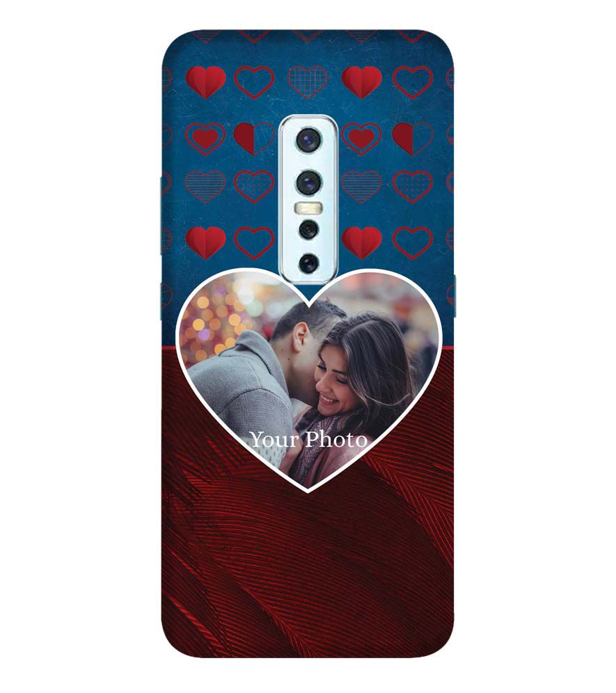 A0517-Blue Hearts Photo Back Cover for Vivo V17 Pro