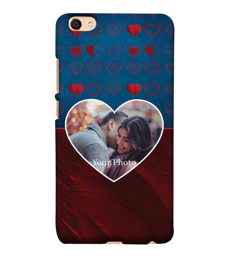 A0517-Blue Hearts Photo Back Cover for Vivo Y55L