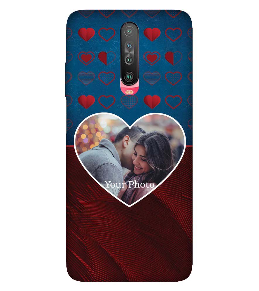 A0517-Blue Hearts Photo Back Cover for Xiaomi Poco X2