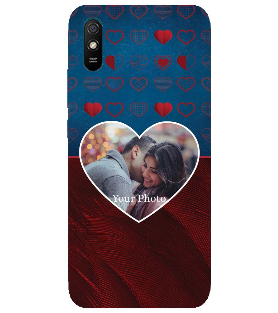 A0517-Blue Hearts Photo Back Cover for Xiaomi Redmi 9i