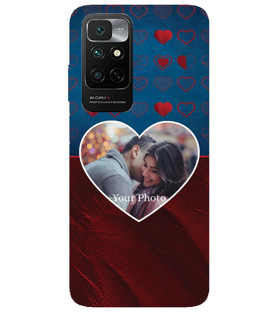 A0517-Blue Hearts Photo Back Cover for Xiaomi Redmi Note 11 4G