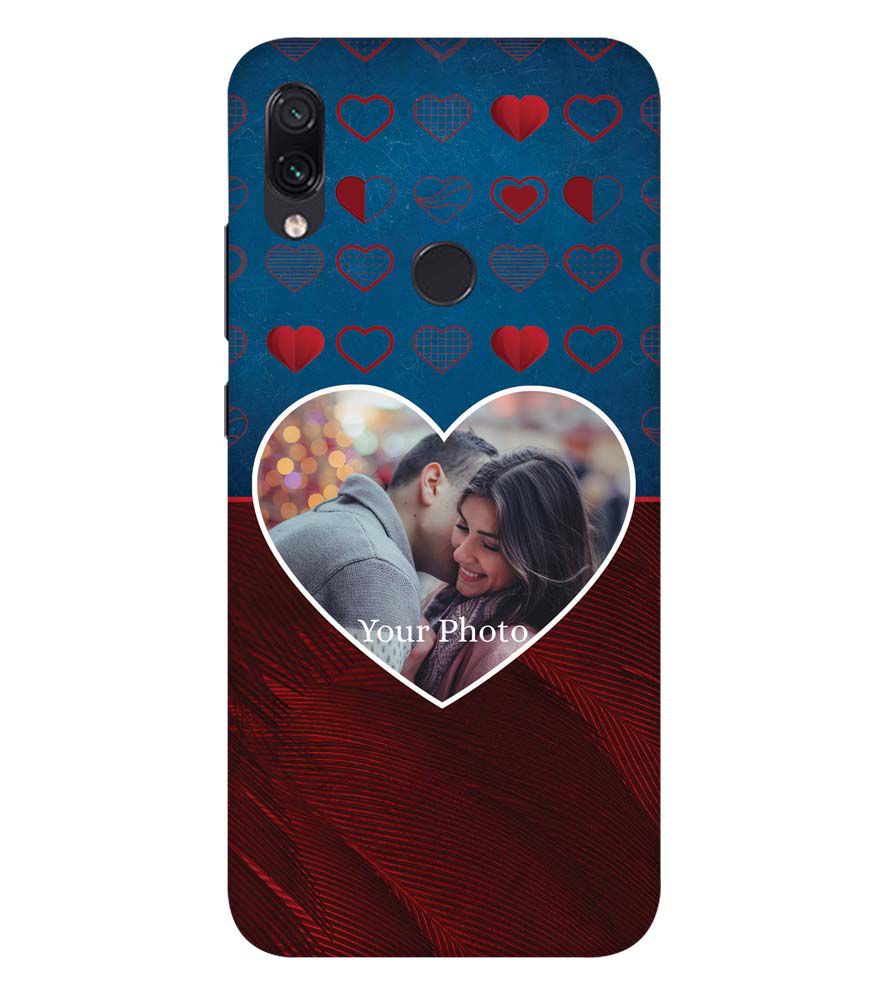 A0517-Blue Hearts Photo Back Cover for Xiaomi Redmi Note 7S