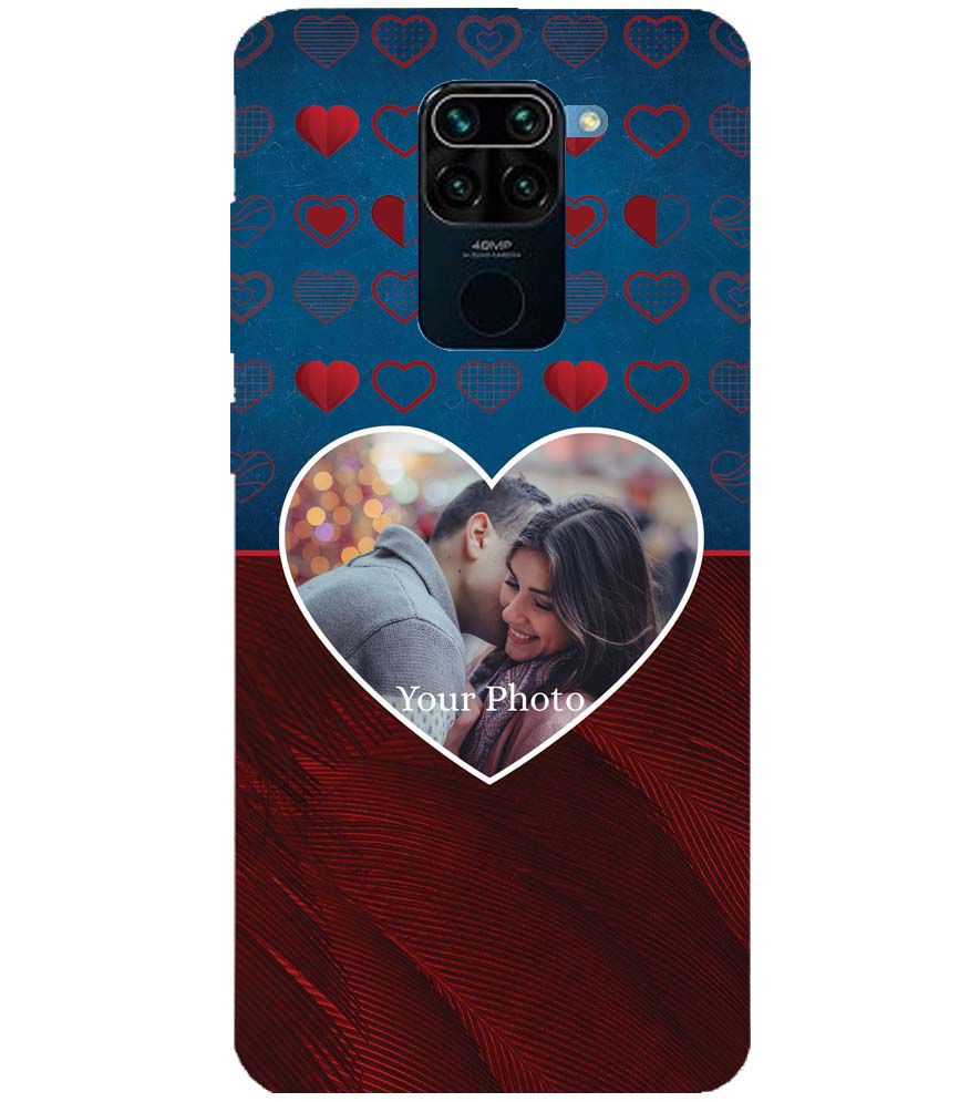 A0517-Blue Hearts Photo Back Cover for Xiaomi Redmi Note 9