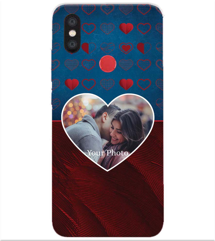 A0517-Blue Hearts Photo Back Cover for Xiaomi Redmi Y2