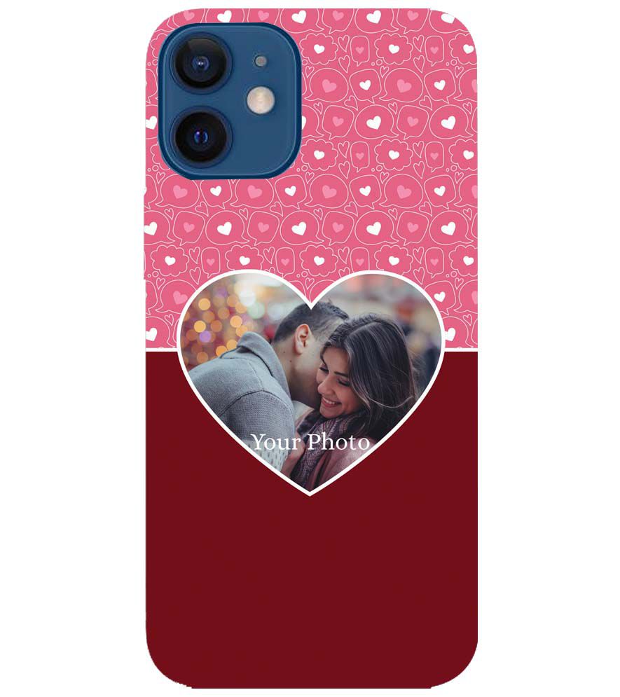 A0518-Pink Hearts Photo Back Cover for Apple iPhone 12 Mini