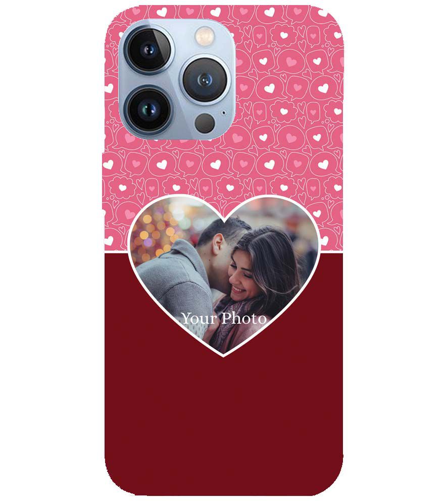 A0518-Pink Hearts Photo Back Cover for Apple iPhone 13 Pro