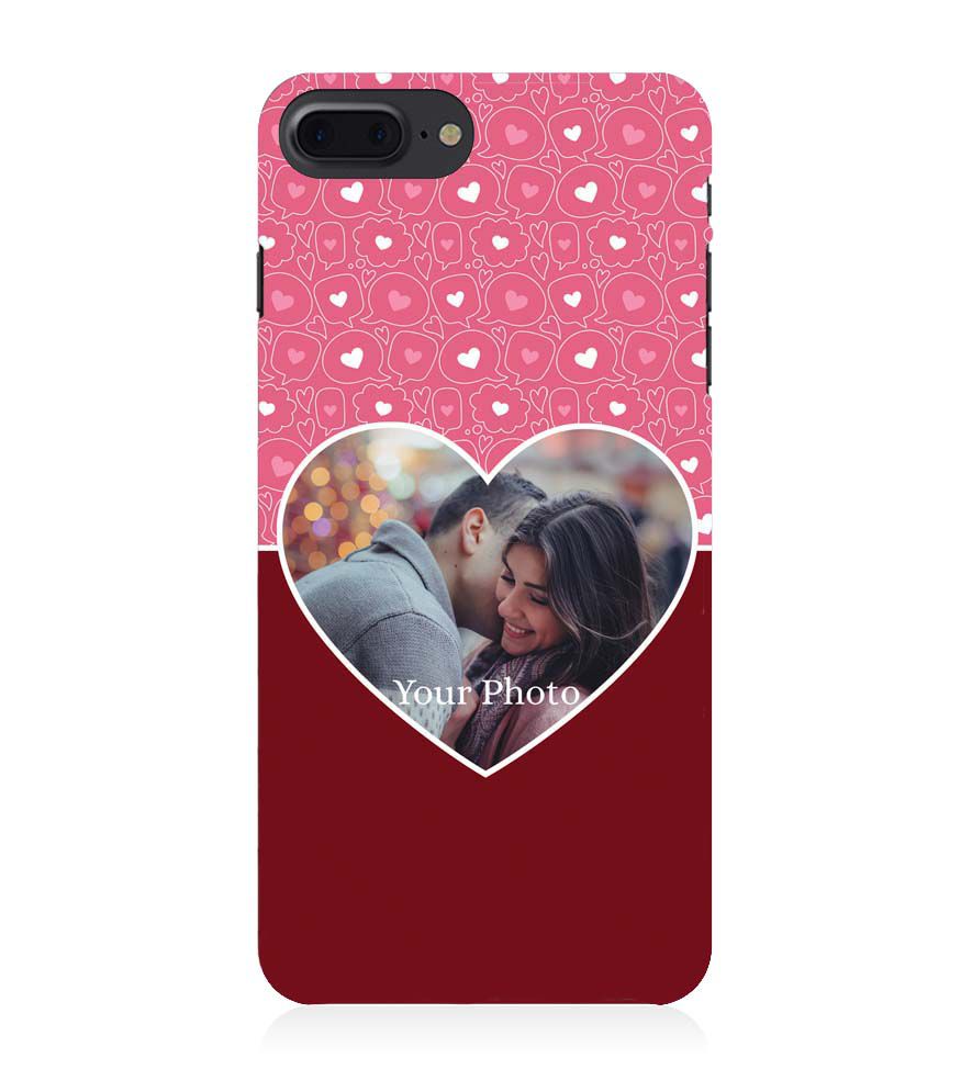 A0518-Pink Hearts Photo Back Cover for Apple iPhone 7 Plus