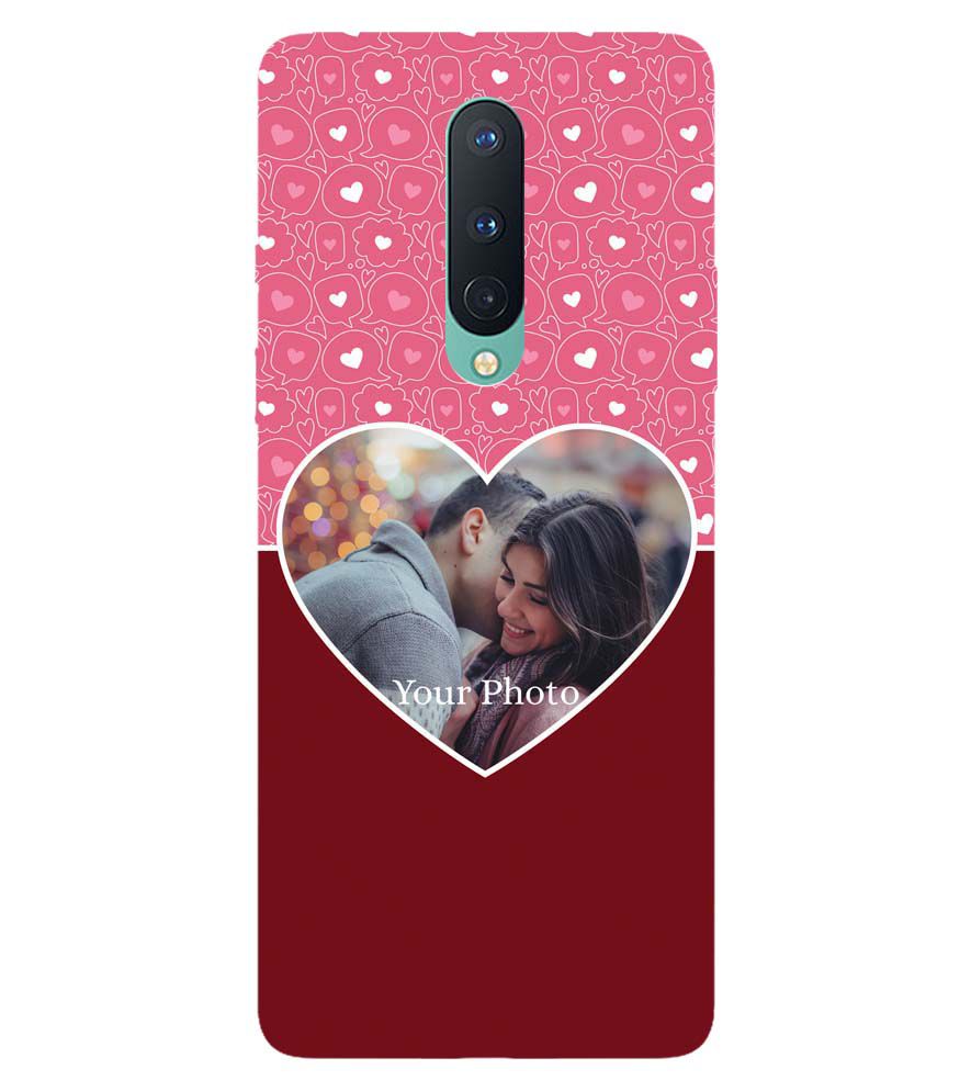 A0518-Pink Hearts Photo Back Cover for OnePlus 8