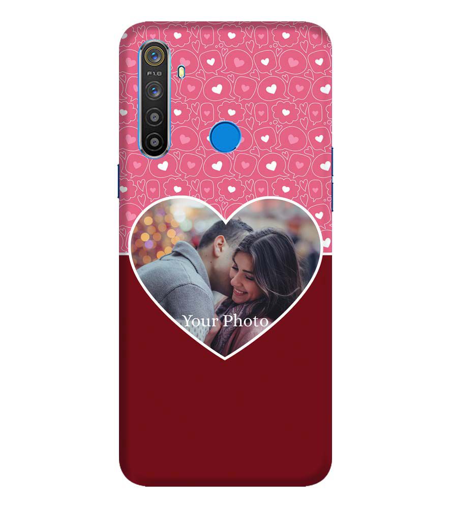 A0518-Pink Hearts Photo Back Cover for Realme 5s