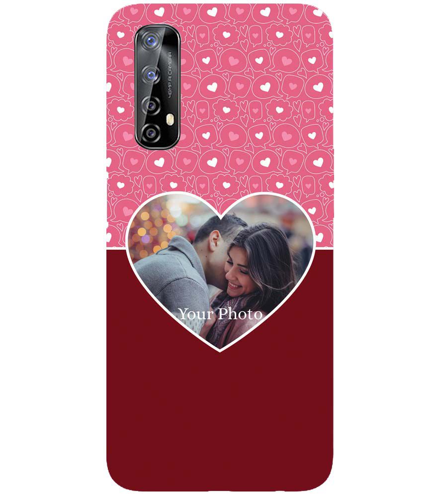 A0518-Pink Hearts Photo Back Cover for Realme 7