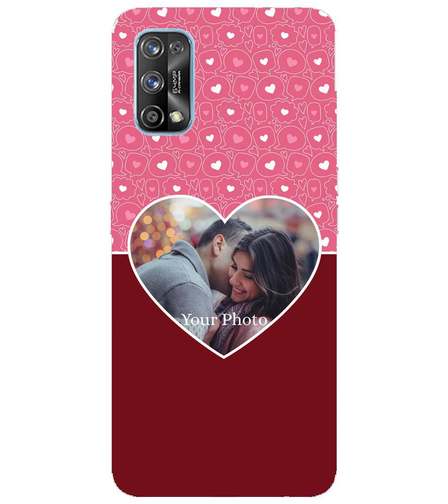 A0518-Pink Hearts Photo Back Cover for Realme 7 Pro