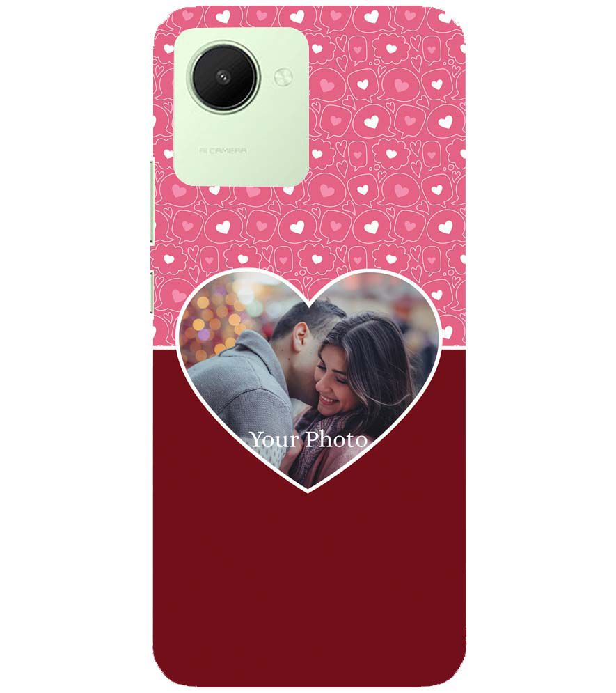 A0518-Pink Hearts Photo Back Cover for Realme C30