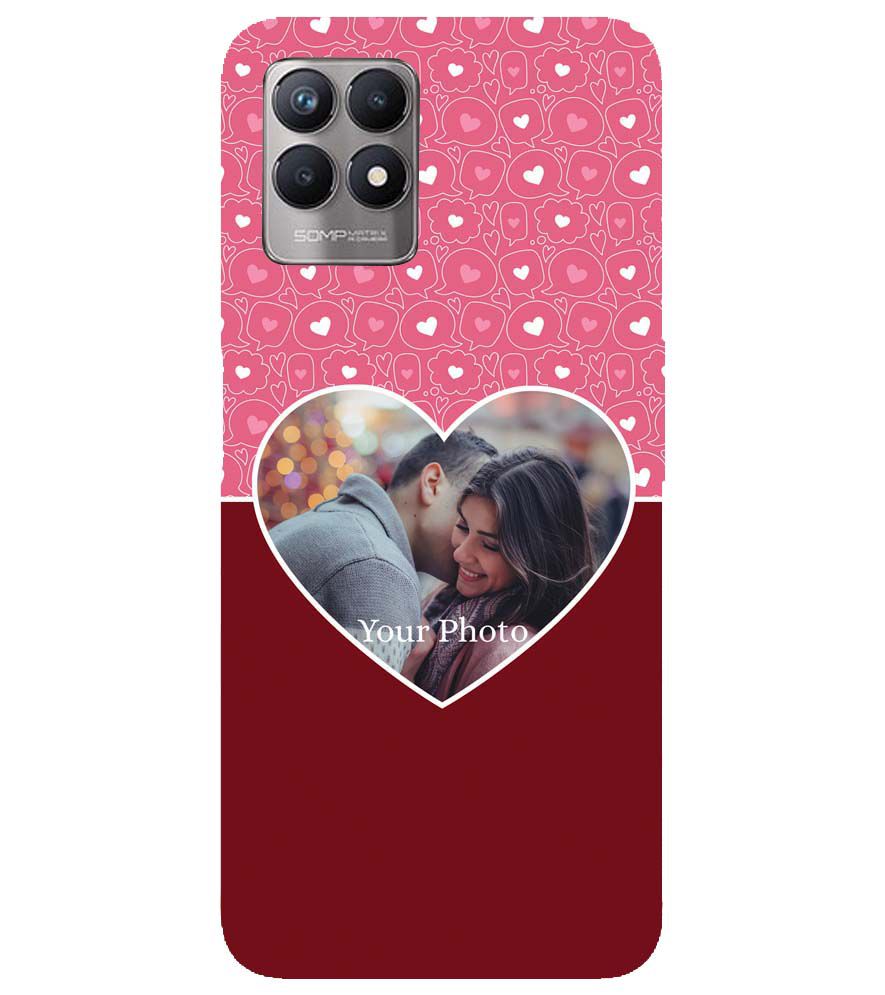 A0518-Pink Hearts Photo Back Cover for Realme Narzo 50