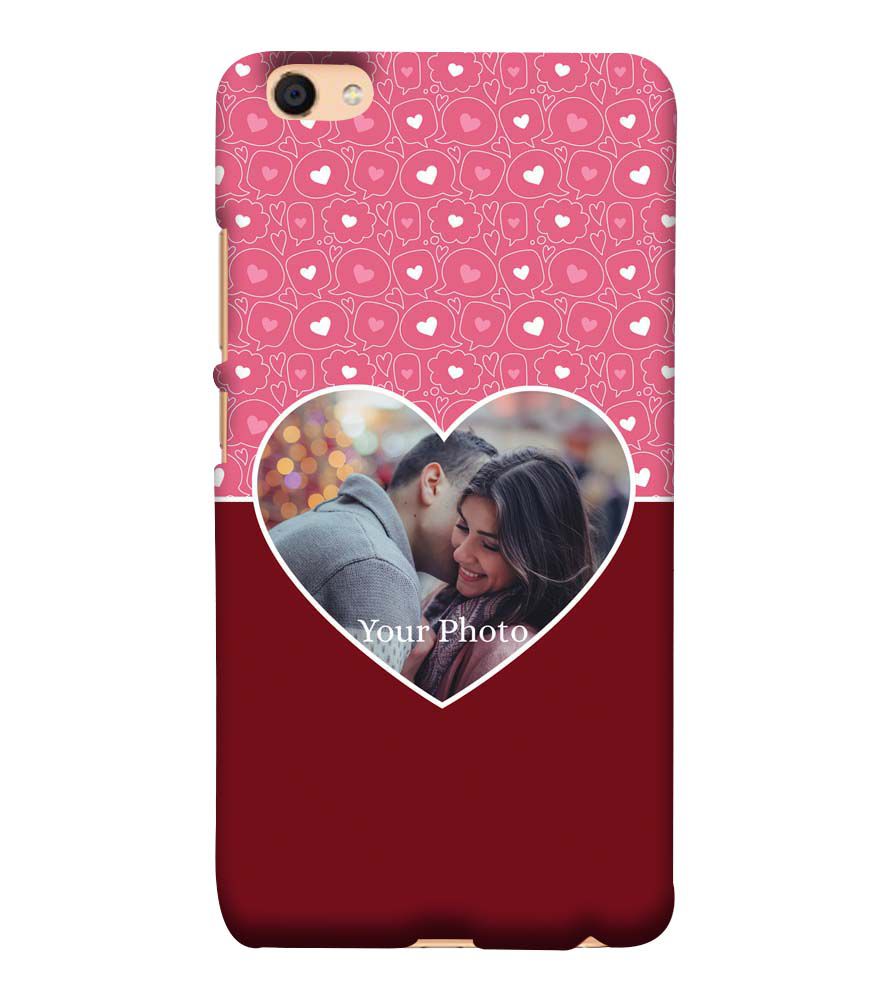 A0518-Pink Hearts Photo Back Cover for Vivo Y55L