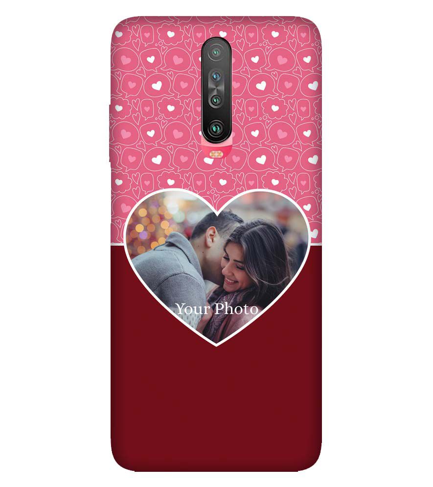 A0518-Pink Hearts Photo Back Cover for Xiaomi Poco X2