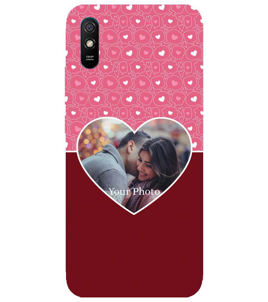 A0518-Pink Hearts Photo Back Cover for Xiaomi Redmi 9i