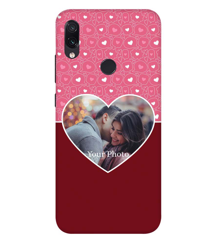 A0518-Pink Hearts Photo Back Cover for Xiaomi Redmi Note 7S